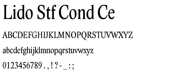 Lido STF Cond CE font